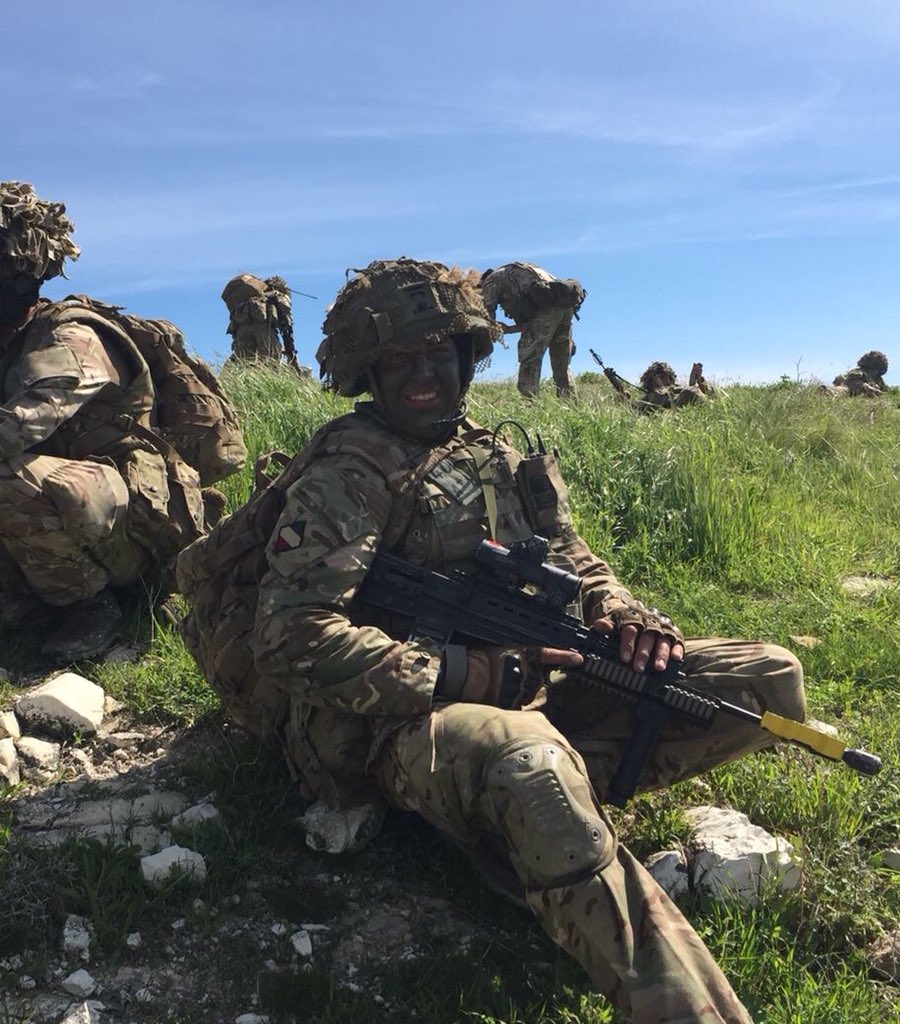 ArmyCO1Mercian's tweet photo. @MercianRegiment soldiers are taking that vital step in an infantryman’s career - passing the JNCO cadre. Here Pte Stockton smiles through the pressure, happy his course is in Cyprus!!

#BeastFromTheEast 
#firststripe
#IAmAMercian https://t.co/j8GcDumt2j