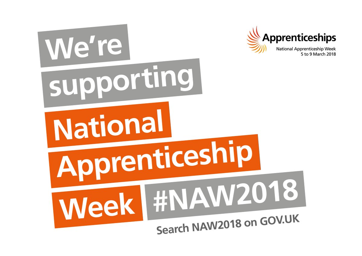 ConnellsGroup's tweet photo. National Apprenticeship Week is next week (5-9 March 2018) .  We look forward to supporting this and celebrating our apprentices.
#NAW2018 #WorksForMe https://t.co/r42UR7Xpn4