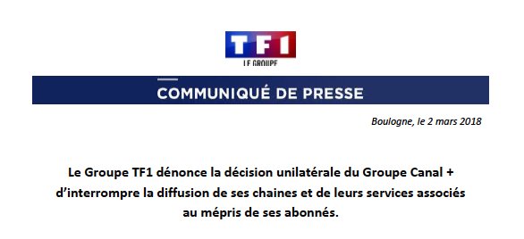 Accord TF1 Canal