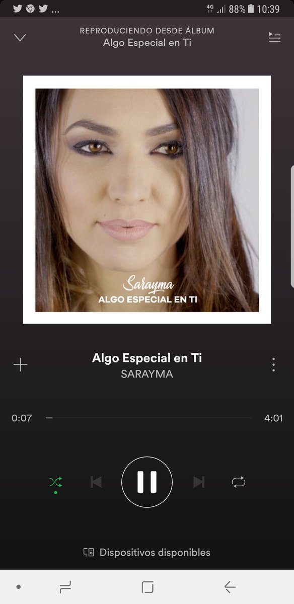 SaraymaCFO's tweet photo. Ya podéis escuchar en @Spotify lo nuevo de nuestra @saraymaoficial #algoespecialenti https://t.co/S0suFThqsf