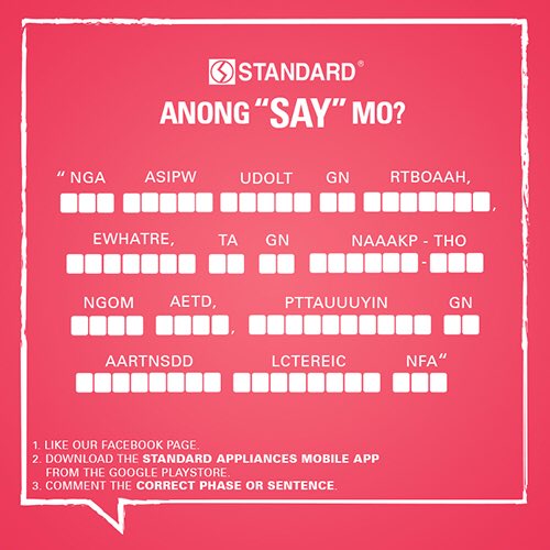To join this competition, comment your answers on our Facebook page!