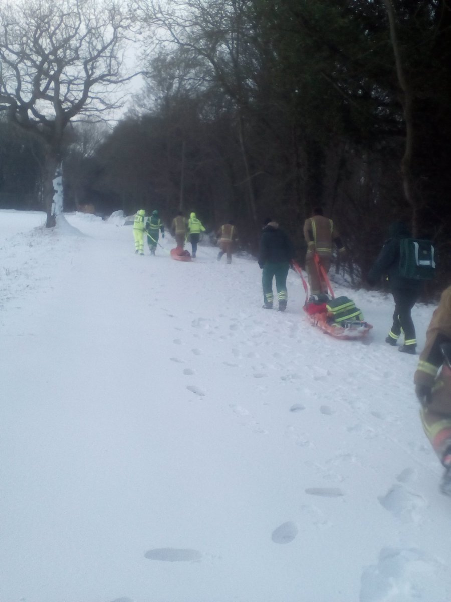 lisagil11915's tweet photo. When all the roads are blocked and you have to walk 2 miles to reach your patient....sledging of a different kind! Thank you @EEAST_HART and @Norfolkfire you were fantastic! @EastEnglandAmb https://t.co/Y4sYr0rUko
