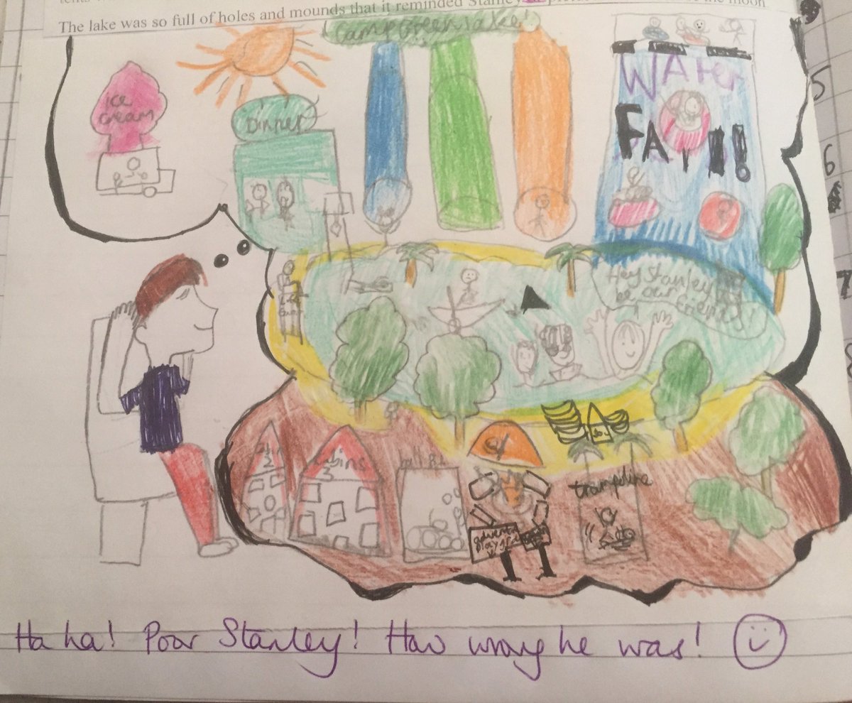 Lucy Coates On Twitter Just Seen Juanita S Wonderful Depiction Of How Stanley Yelnats Imagined Campgreenlake Before He Arrived There Lovereading Holes Louissachar Worldbookday2018 Reayprimary Https T Co Ugoadfachr