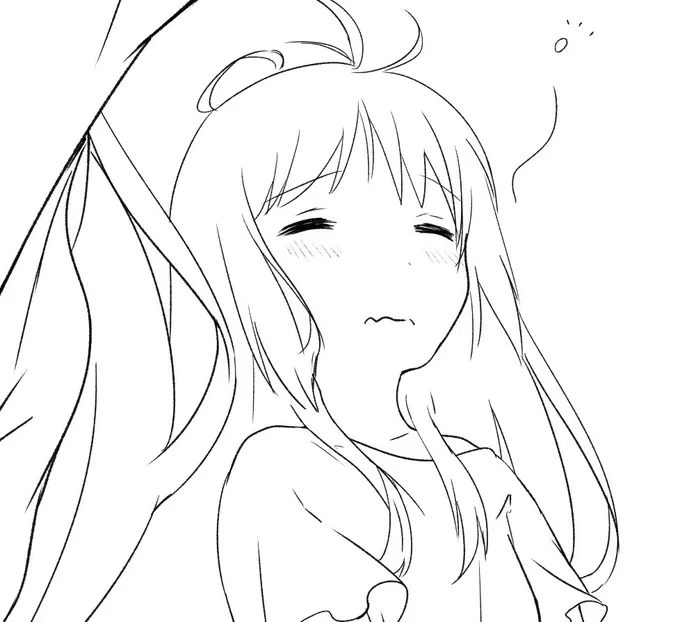 鍵点原稿。寝ぼけクド可愛い 