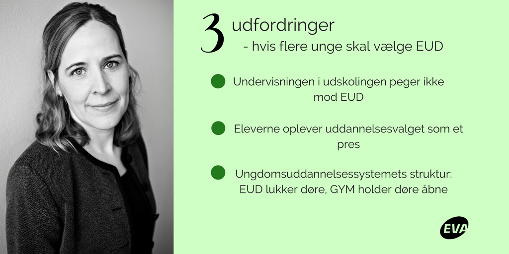 evaluerdk's tweet photo. Hvordan sikrer vi flere #klogehænder i fremtiden? EVAs chef for ungdomsudd @cahutters peger på 3 udfordringer, hvis flere unge skal vælge #EUD #uddpol #faglært https://t.co/KGcNcWWV8E