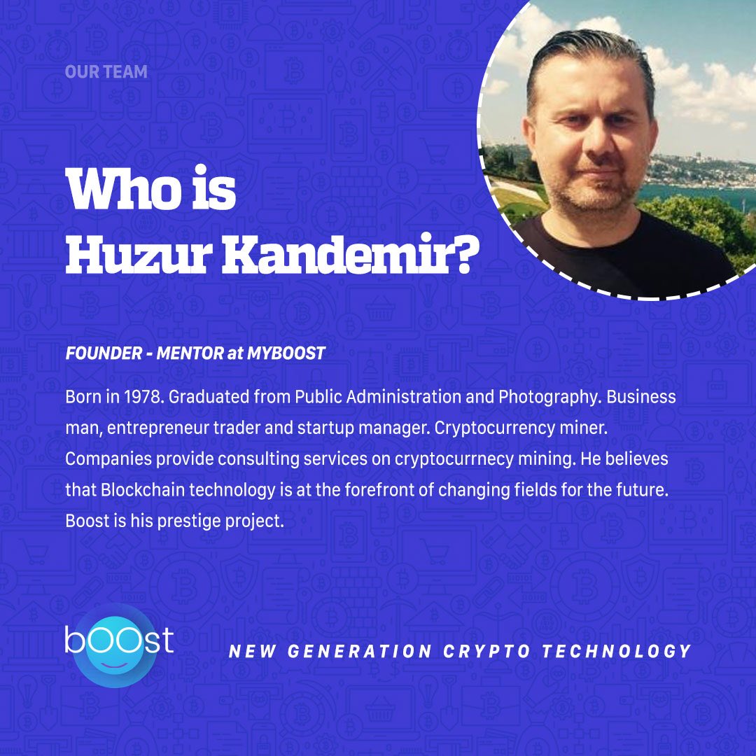 myboostio's tweet photo. Our Team - Who is Huzur Kandemir? Read More: https://t.co/c1pwDbhsDx #huzurkandemir #myboost #boostcoin #litecoin #bitcoin #etherium #blockchain #cryptocurrency #cryptomoney #chatapp #cryptowallet https://t.co/jbTir17w6s