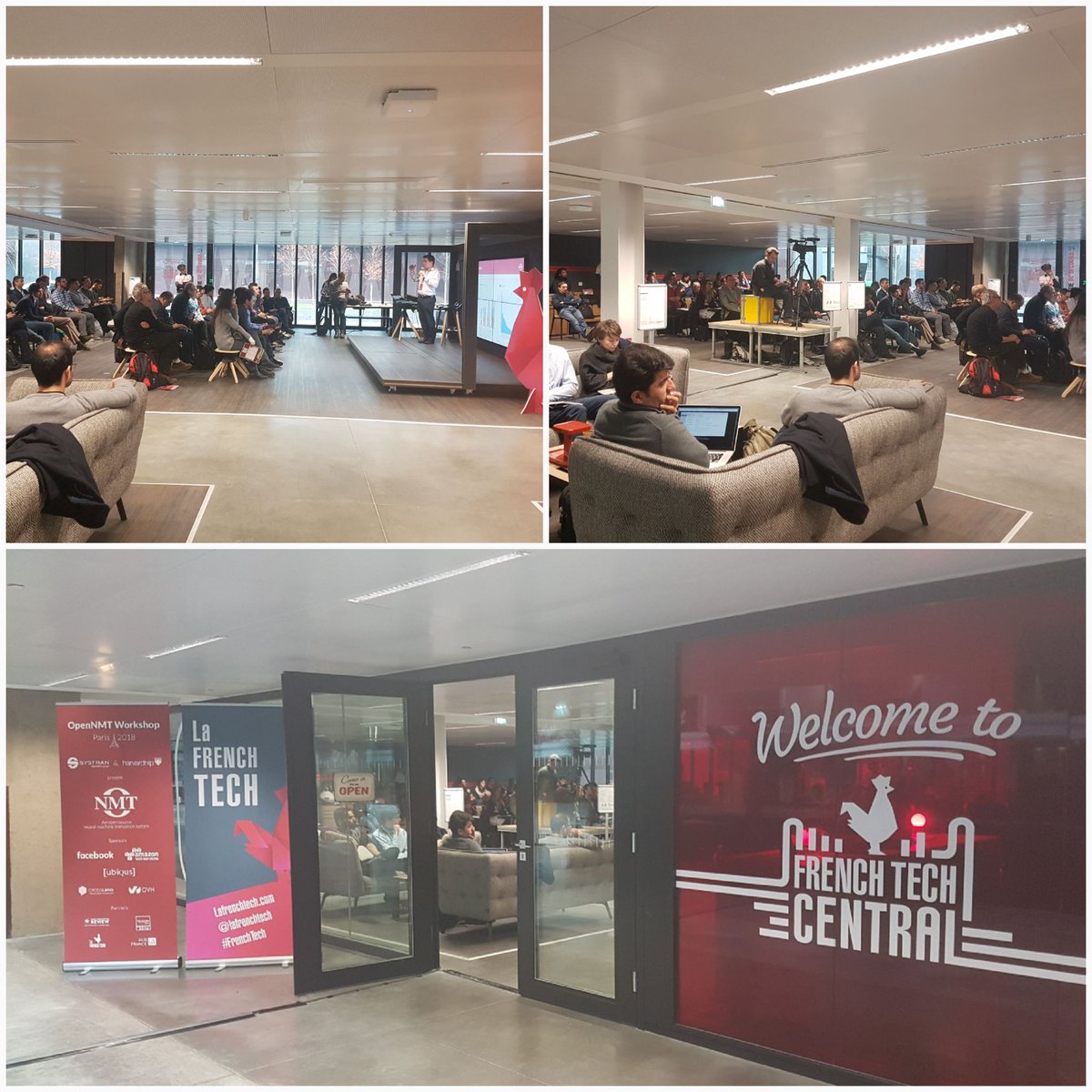 SYSTRAN's tweet photo. Open NMT Paris workshop is in full swing bringing together professionnals and #opensource enthusiasts for presentation and talks around #AI, #DeepLearning and much more. #OpenNMT #Paris cc: @joinstationf https://t.co/MV5HNNk9zw