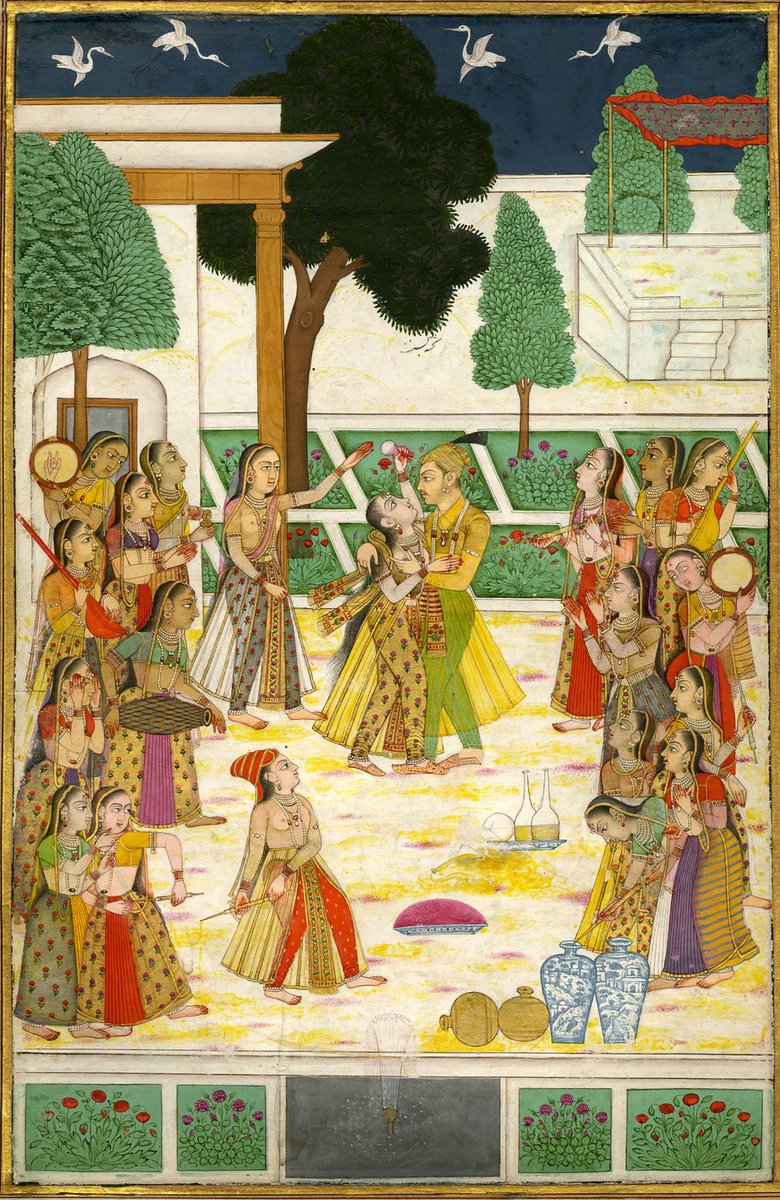britishmuseum's tweet photo. Happy #Holi to those celebrating the festival of colours today. 🎉

The Hindu festival of Holi is a colourful and vibrant celebration of the arrival of spring. These paintings from the 18th and 19th centuries show festivities including throwing coloured powder and water https://t.co/Og4Z6w84oH
