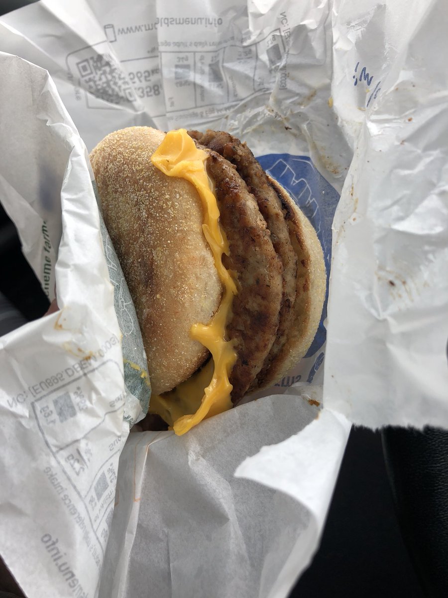 H91Sarah's tweet photo. @McDonaldsUK thanks for ruining my breakfast. Asked for no cheese. Got no egg instead! https://t.co/MiE6qN1kXG