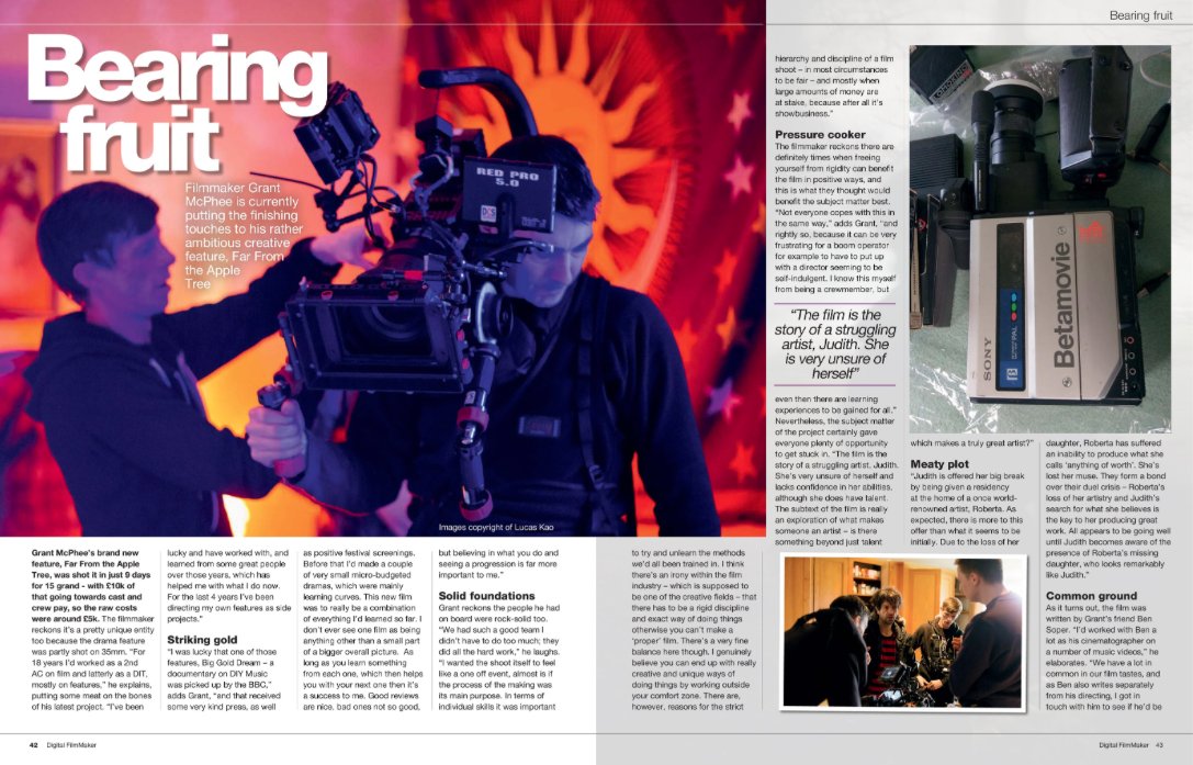 TartanFeatures's tweet photo. Thanks @DFM_magazine for an 8 page article on our film, Far From the Apple Tree @MummyAndMaddy. Go out and get your copies...if the snow is not too bad.
#supportindiefilm #farfromtheappletree #microbudgetfeature https://t.co/EcHcrWkWSw