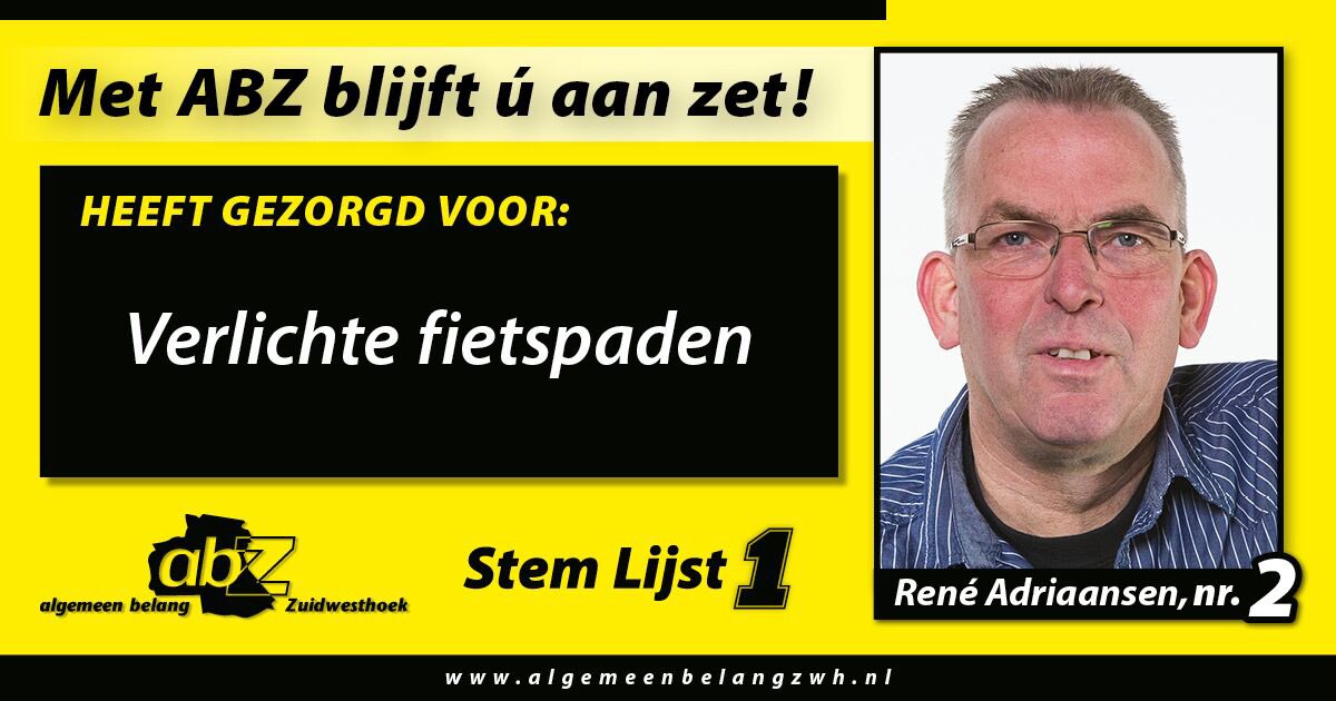 Ivarbrouwer's tweet photo. 21 maart 2018, lijst 1, nummer 2: stem René Adriaansen! https://t.co/IM4CYvkx9U