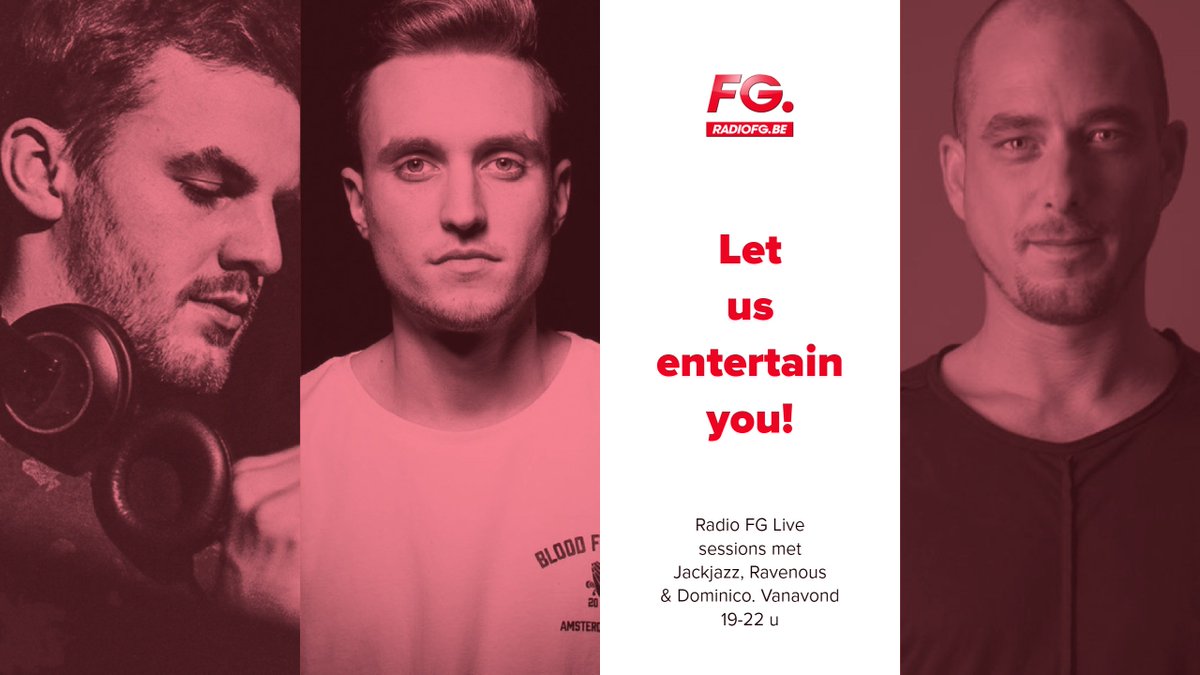 RadioFG_be's tweet photo. Don't miss tonight's episode of our FG Live sessions with dj's @djJackjazz, @Ravenous_dj &amp; @MrDominico!
Live via Facebook Live https://t.co/tBmWsU5hxl and http:https://t.co/j1sxQ7ivBj
#radiofg #radiofg_be #livedj #djmix #livesessions #facebooklive #livestream https://t.co/TkojCRwAq4