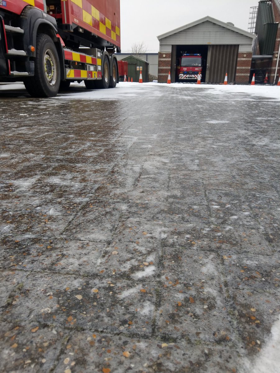 Our drill yard is like an ice rink this morning, please don't attempt to drive on the roads, even our 4x4 are struggling today, and we would rather not be on the roads either.. #pyjamaday