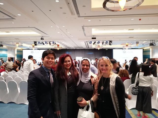 XtinaMagallon's tweet photo. At the @najahi_event_organizer #ChaChingDub floor! From L-R @kyle_c137 . @cristinamagallon29 . @sana.bagersh . @juliemileslewis #entrepreneur #uaeentrepreneur #dubai #mydubai #uae #successstories #mentors #businessstories #wewriteyourstory #getdnaed #ge… https://t.co/BZvz7eUA4M https://t.co/qpAXBhcUwm