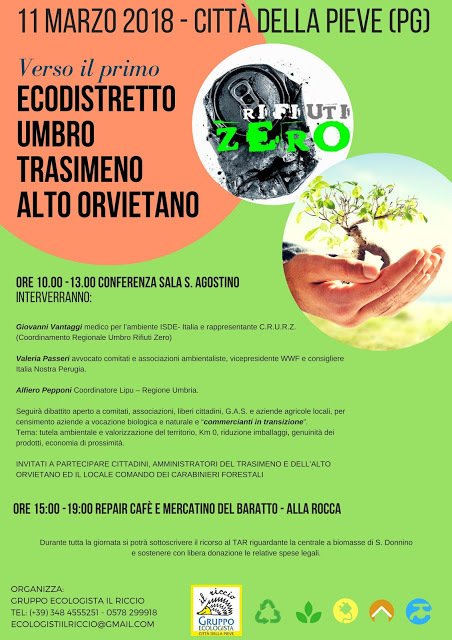 Cru_Rz's tweet photo. #RifiutiZeroUmbria Verso il primo Ecodistretto ad economia circolare in Umbria - Città della Pieve - Sabato 11 marzo 2018 https://t.co/1UQOTeYRwu #Alto Orvietano, #Ambiente, #Città della Pieve, #Corpo forestale, #Cru_Rz, #Ecodistretto, #EconomiaCircolare, #Isde, #Lipu, #Trasime… https://t.co/byY1mOtwyD