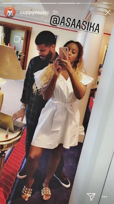 iROKOXsquad's tweet photo. @cuppymusic and her boo, Asa Asika are currently enjoying a romantic baecation in Dubai. She took to her Instagram story share this cute mirror selfie with her boo. https://t.co/m9CEoyKXor