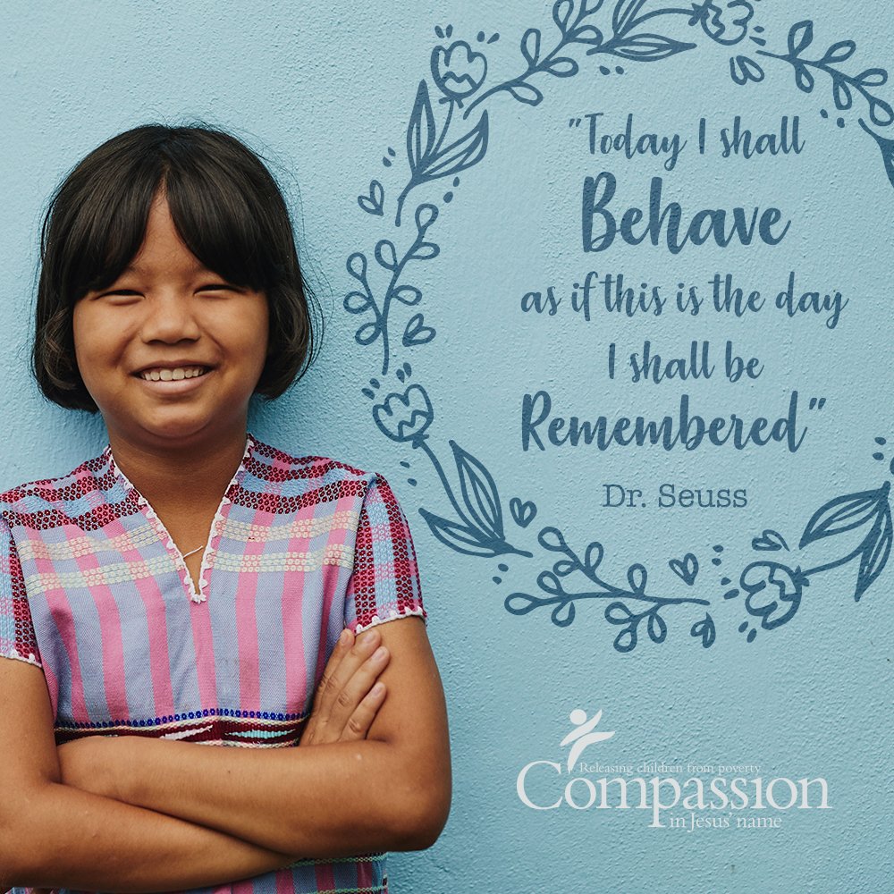 compassionuk's tweet photo. Here's our #FridayMotivation :) what's yours? #DrSeussDay https://t.co/zA6smZmZYx