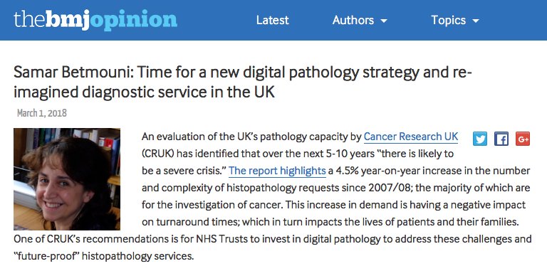 bradford_pathol's tweet photo. Mentioned in @bmj_latest opinion piece on #digitalpathology
@CRUK_Policy @UK_Life_Science @NHS_HS @NHSEngland @NHSDigital @RCPath #LabPon #ScottishPathologyNetwork #PathologyNetworkNorthernIreland #NHSWales
https://t.co/ZUCI2bl0x6 https://t.co/zacVJUQdJt