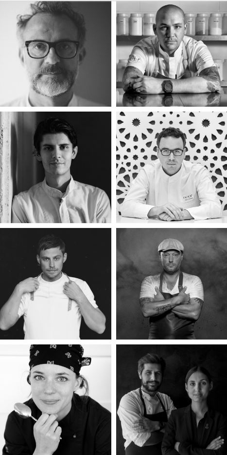 Have you heard about our guest Chefs on the <a href="/chefalps/">ChefAlps</a> 2018 stage? Check them out now on our website: chef-alps.com ! <a href="/massimobottura/">massimobottura</a> <a href="/chefryanclift/">ryan clift</a> <a href="/HaraldIrka/">Harald Irka</a> <a href="/Pacomoraleschef/">Paco Morales</a> @NicolaiKadeau <a href="/PersooneDomi/">Dominique Persoone</a> <a href="/TittiQvarnstrom/">Titti Qvarnström</a> Sven Wassmer &amp; <a href="/AmandaBulgin/">Amanda Bulgin</a>