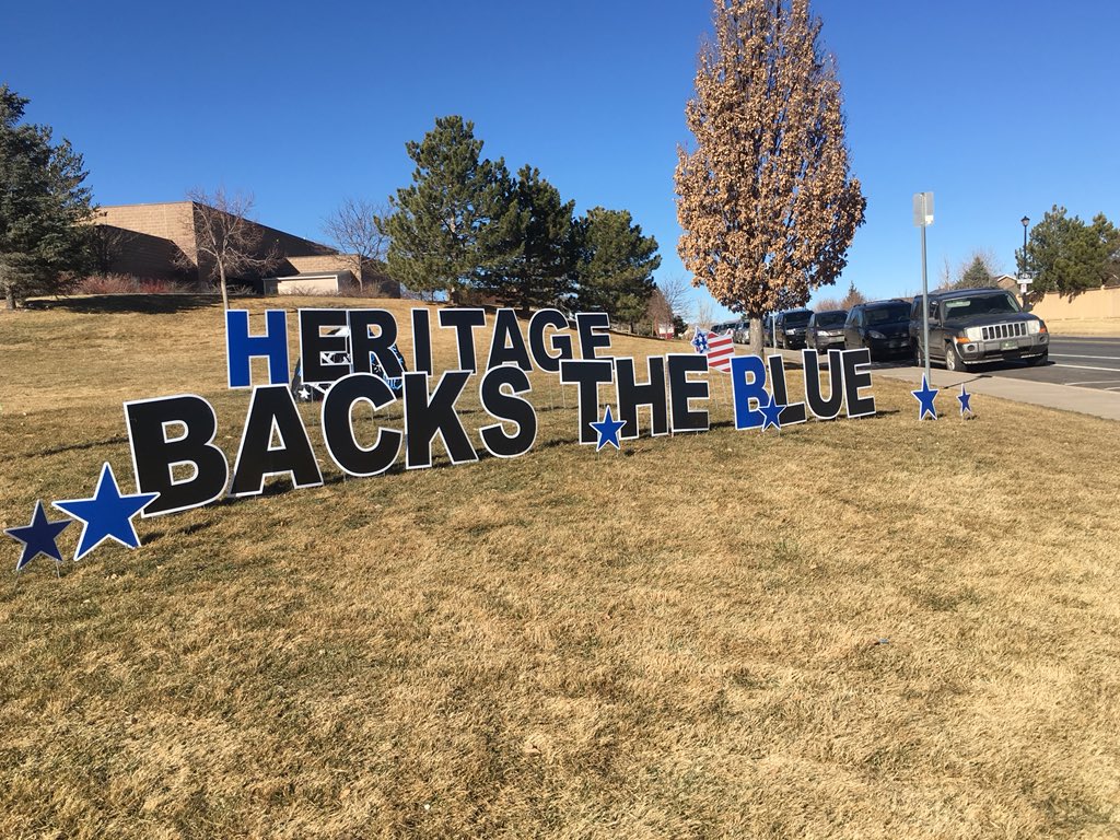dcsheriff's tweet photo. So much love for us at Heritage Elementary this morning! We loved the assembly and sincerely appreciate your donation to our fallen officer fund! @dcsdk12 #HeritageExplorers  #HeritageBacksTheBlue https://t.co/Nil66J4uD0