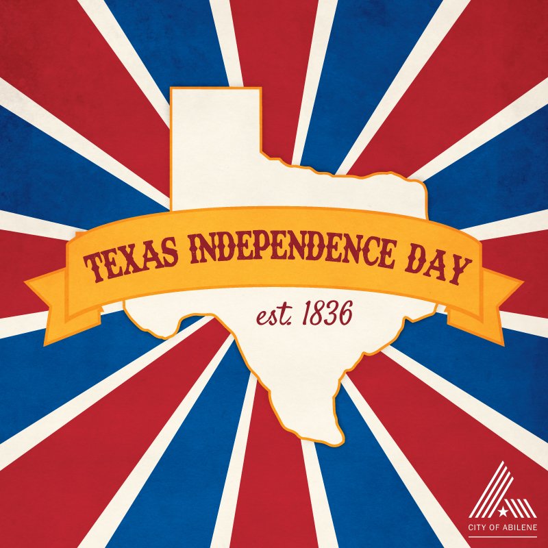 CityOfAbilene's tweet image. Happy Texas Independence Day Abilene!