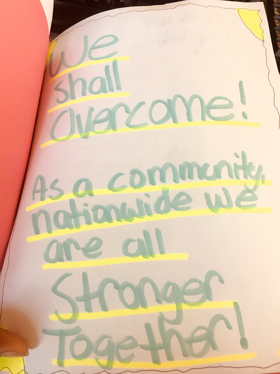 GiaBess's tweet photo. It’s been a rough few weeks after the tragedy at #MarjoryStonemanDouglas. Our students @cutlerbaymiddle decided to write letters of encouragement to the students returning to school this week. #kindnessmatters @StdtSvcsMDCPS https://t.co/DerfptV4sq
