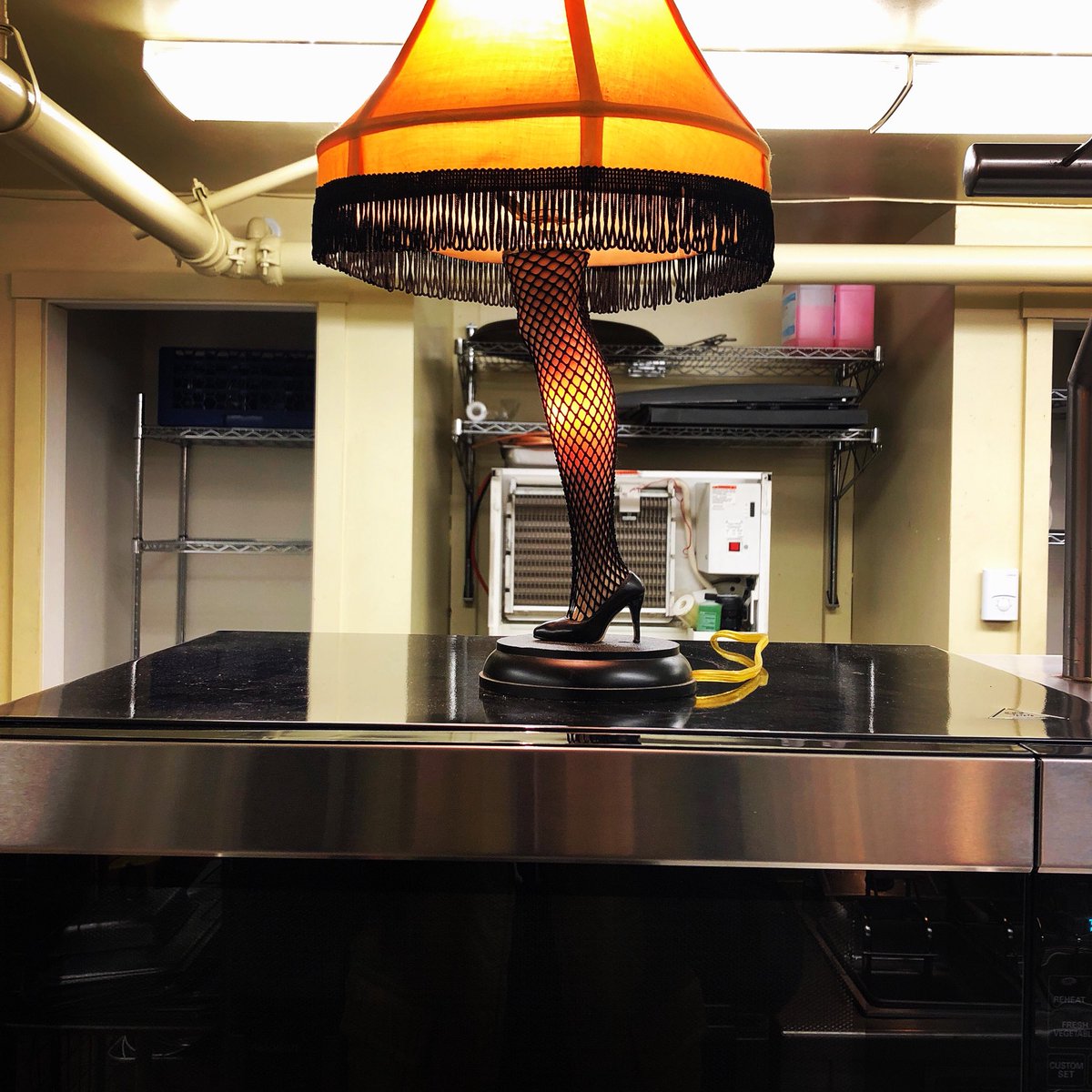 Where to put the man lamp... where to put the man lamp... the kitchen!!! Bam!