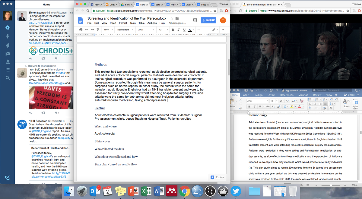 DrTADM's tweet photo. Not a bad computer arrangement for writing! I could get used to this (for a small number of hours a day Iβm assuming!) #PhDchat #PhDdesk https://t.co/23DPhLhsy5
