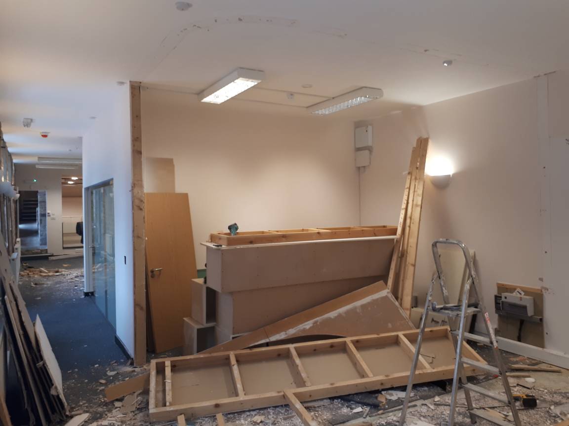Backcountryuk's tweet photo. Demolition derby day one new shop fit! https://t.co/cu5wztlPZb