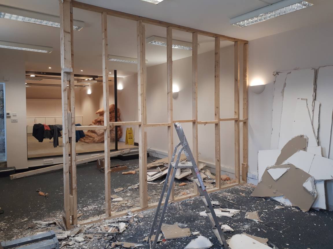 Backcountryuk's tweet photo. Demolition derby day one new shop fit! https://t.co/cu5wztlPZb