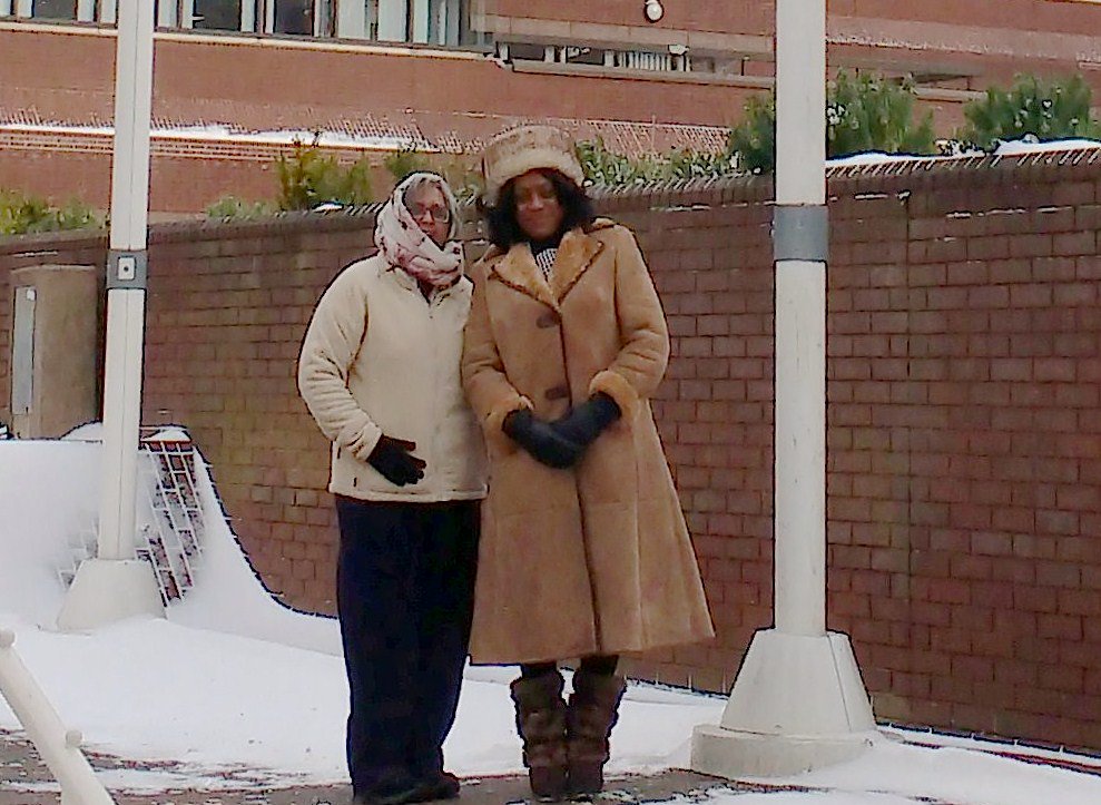 Snow doesn't stop the raising of <a href="/womenofwolves/">WOW</a> #internationalwomensday flag <a href="/WolvesCouncil/">Wolves Council</a> with @Eleanor_SmithMP   #PressforProgress