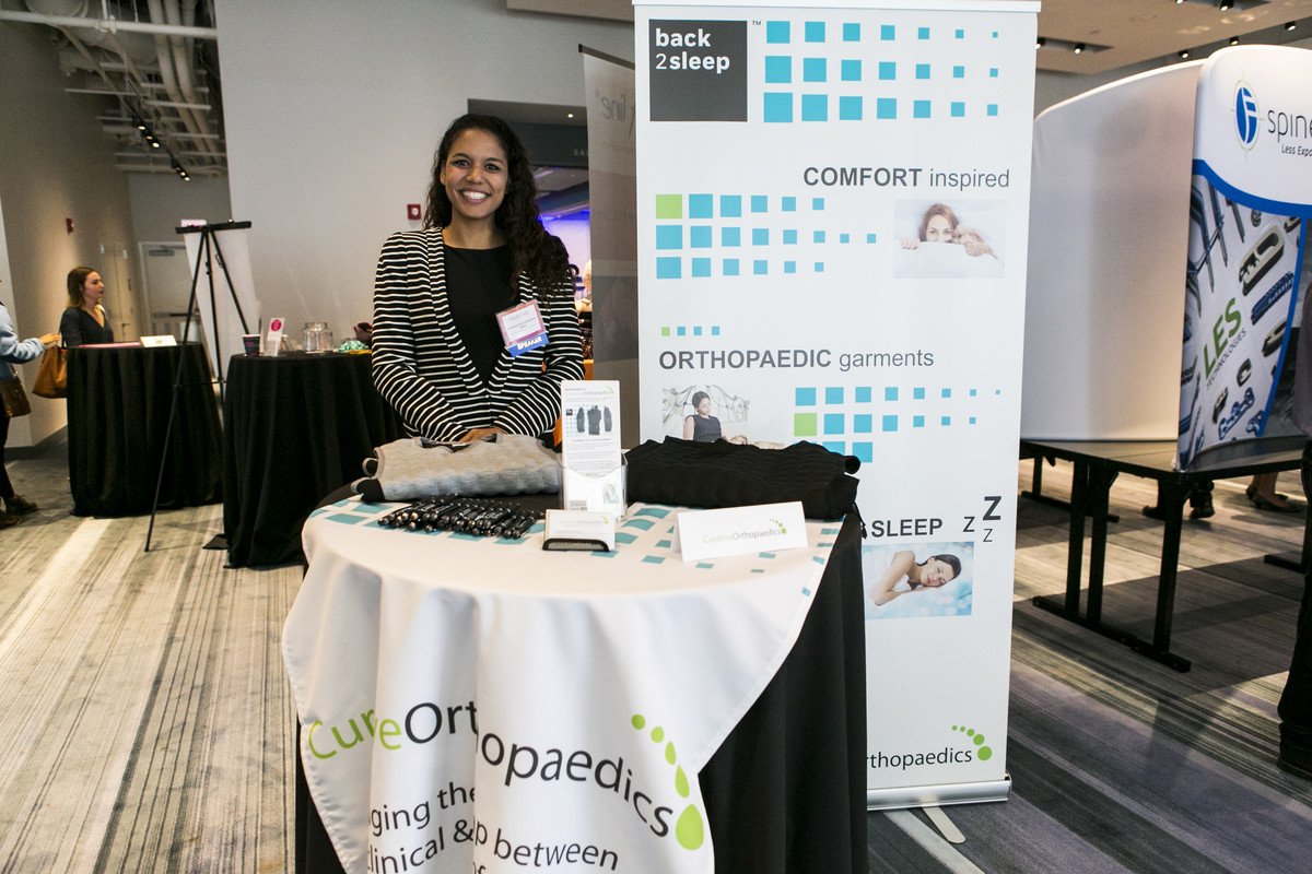 htvnc's tweet photo. #InternationalWomensDay is fast approaching &amp; we're honoring our favorite #womeninhealthtech all month long. First up, Samantha Simmons of @CurativeOrtho - creator of a non-invasive back brace for better sleep &amp; pain treatment, and a loyal #HTVNC-er. https://t.co/VBI9Yfs9i7