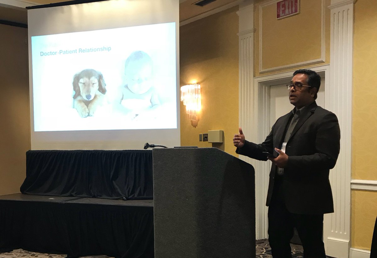 Medici_app's tweet photo. Sandeep Pulim, CIO of Medici, explains how #Telemedicine is changing veterinarian-client relationship at at the @IVMA1 conference and how the Medici app helps vets keep up with client needs. #invma #135annualmeeting https://t.co/NcewjCQIvn