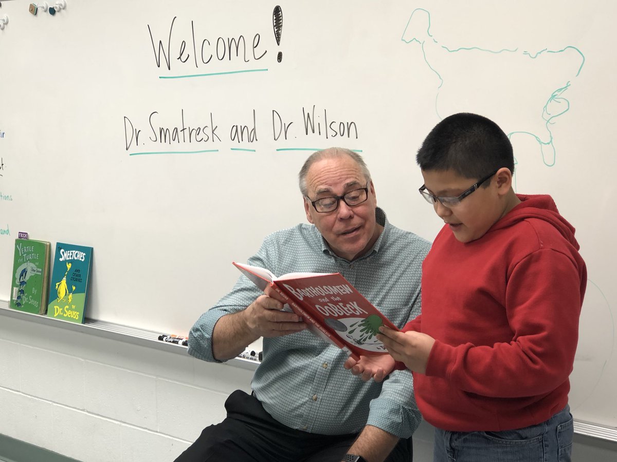 dentonisd's tweet photo. Our keyboard got stuck @UNTPrez Dr. Smastresk but we appreciate you joining @jkwilsiii Dr. Wilson in visiting @BormanPYP and reading to students! https://t.co/inycuJNw0z