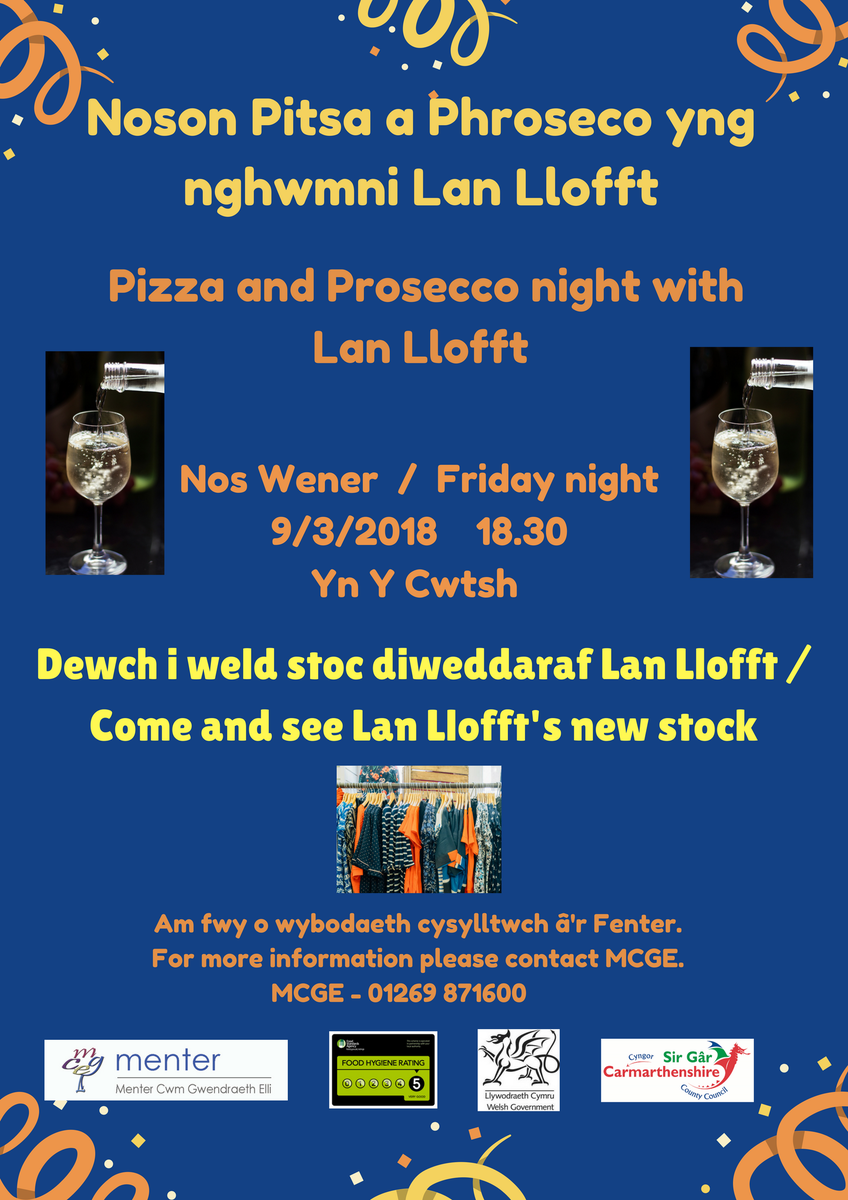 MenterCGE's tweet photo. Wythnos brysur gyda ni wythnos nesaf! Croeso i chi ddod i'n noson Gawl a Chwis Nos Iau yr 8fed o Fawrth yn Y Cwtsh. Hefyd fydd noson Pitsa a Phrosecco yng nghwmni @lanllofft gyda ni ar Nos Wener 9fed o Fawrth yn Y Cwtsh. Croeso i bawb! https://t.co/0Of9g5FM0W