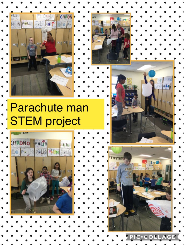 Parachute man STEM project #piccollage piccollage.com/_pOnzz5NH