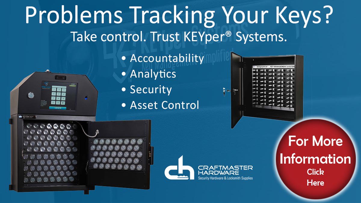 CraftmasterHard's tweet image. #KEYper #HighSecurity #KeyControl Systems for #detention, #LawEnforcement, #Hospitals, #Schools, #FacilityManagement &amp;amp; #FleetManagement! Learn more @ ow.ly/7pxJ30icMjm