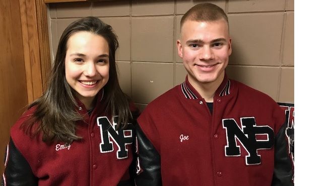 Congratulations to seniors, Maggie O'Neill and Joe Taylor, for being selected as NPHS Triple A Award winners!  The winners must be seniors and excel in Academics, Arts, and Athletics.  Maggie and Joe are great representatives of all 3 of these areas.