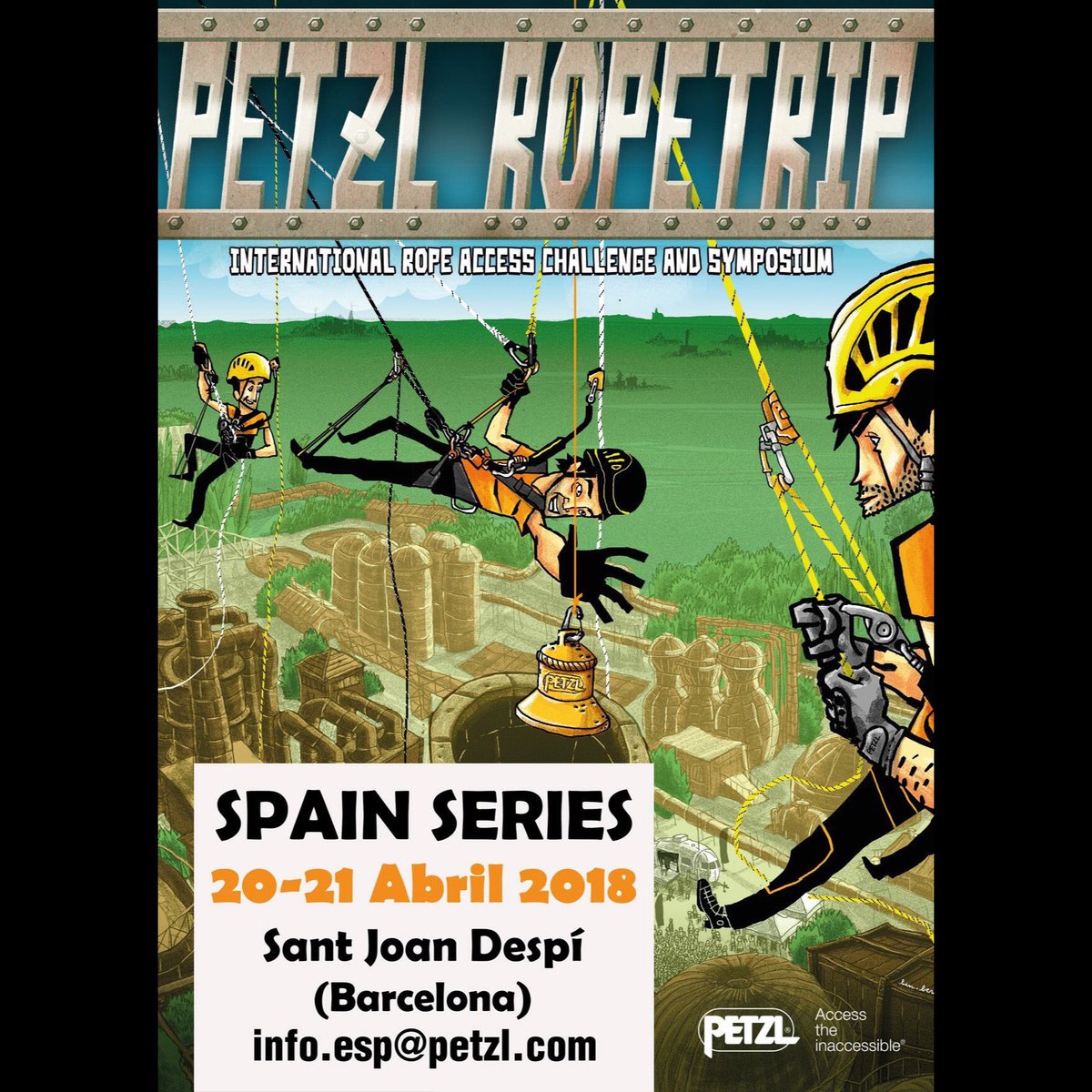LEVELINSTRUKTA's tweet photo. Petzl RopeTrip Spain Series 2018: 

Los próximos días 20 y 21 de abril, se disputarán en Sant Joan Despí (Barcelona)en el centro de formación de Levelinstrukta, las Spain Series 2018, la antesala a la edición internacional del Petzl RopeTrip que se celebrará en junio en Duisburg https://t.co/uOrxDiqYFu