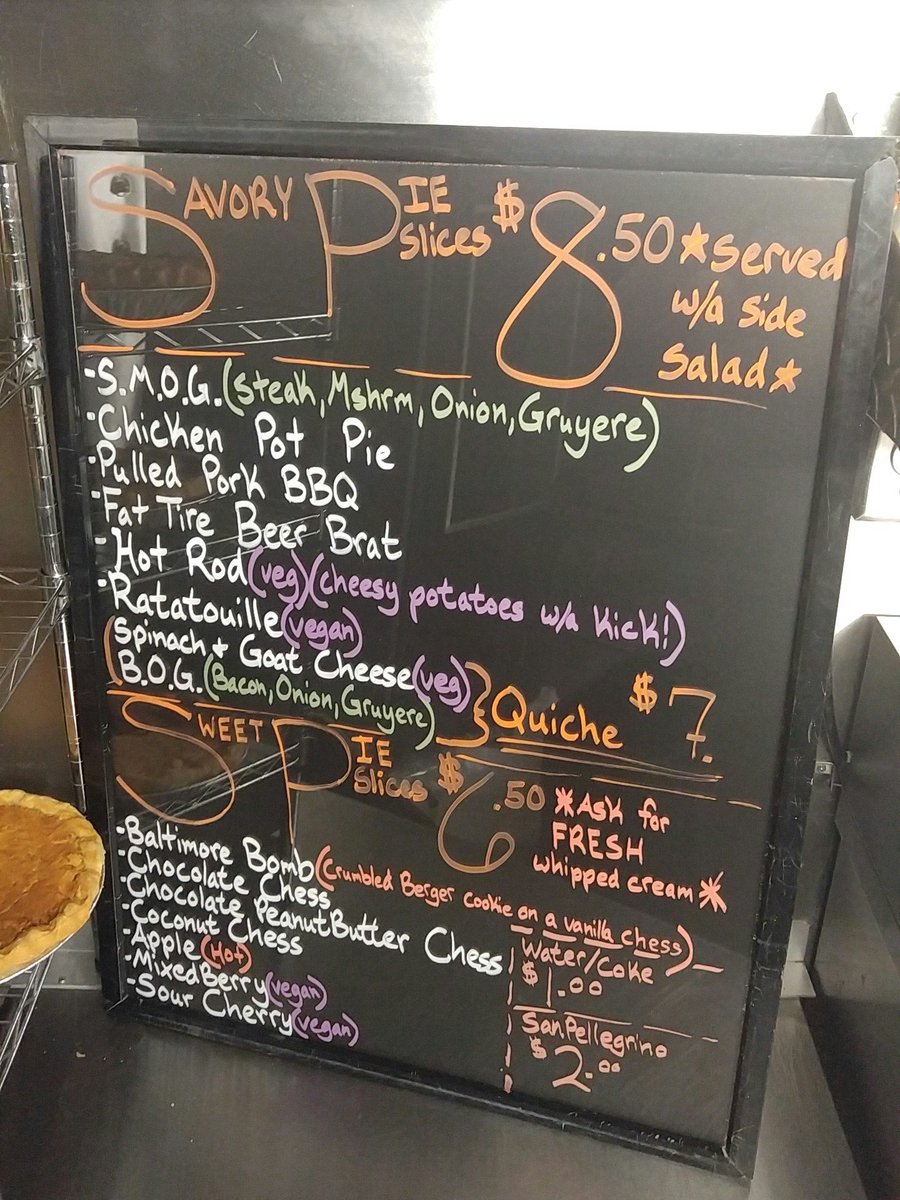ThePieTruckDC's tweet image. Today&apos;s menu on L St and 20th St NW DC! Open now till 2:10! #PieWeather #WhatWind