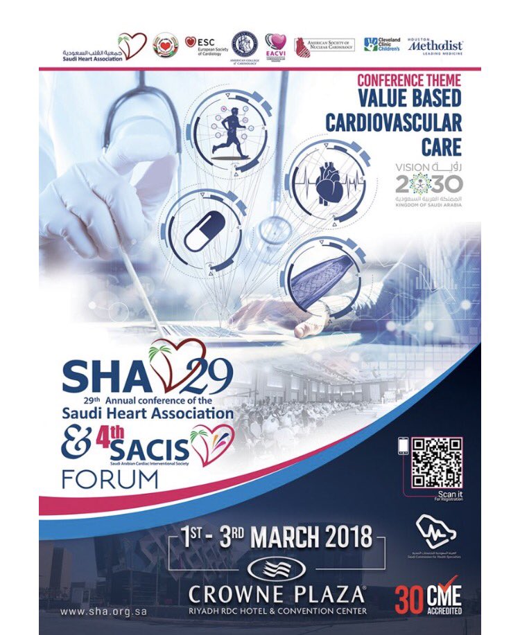 SAUDIPSC's tweet photo. As part of SPSC's outreach to the medical societies , Dr. Abdulelah Alhawsawi (SPSC Director), has participated in the Saudi Heart Association's 29th conference today at the Crown Plaza hotel in Riyadh with a lecture: Patient Safety & Vision 2030
#Patient_Safety
#Saudiheart https://t.co/Msz96gEIsd