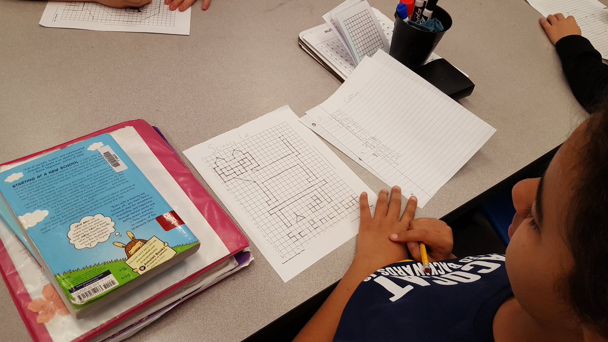 kuehner5th's tweet photo. Making up our own coordinate plane pictures in math class.
#ssd #sms https://t.co/8tuJsBe0Tk