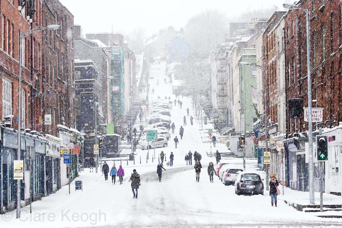 claremkeogh's tweet photo. Snowbeautiful off piste Patrick's Hill Cork City Centre #StormEmma #beastfromtheeast #corkcity  #sneachta #BeastFromTheEast https://t.co/tgrtG6KDBV