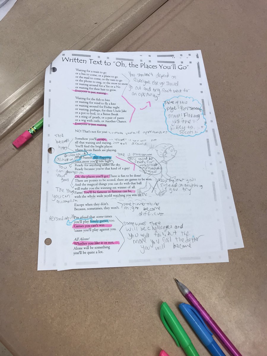 MrsPSaysTeach's tweet photo. Oh the places you’ll go close reading! https://t.co/m4MlV8Jdi0