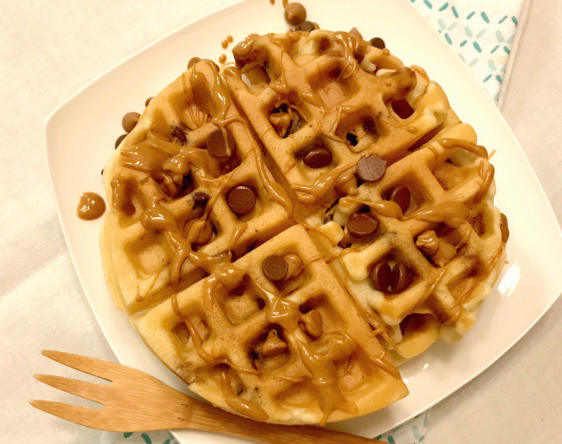 FindingSanity1's tweet image. Celebrate #PeanutMonth with these delicious Peanut Butter Chocolate Chip Waffles &amp;amp; you can even use them on your next PB&amp;amp;J. @Krusteaz #Krusteaz  ow.ly/n8yz30iIxz0 #AD