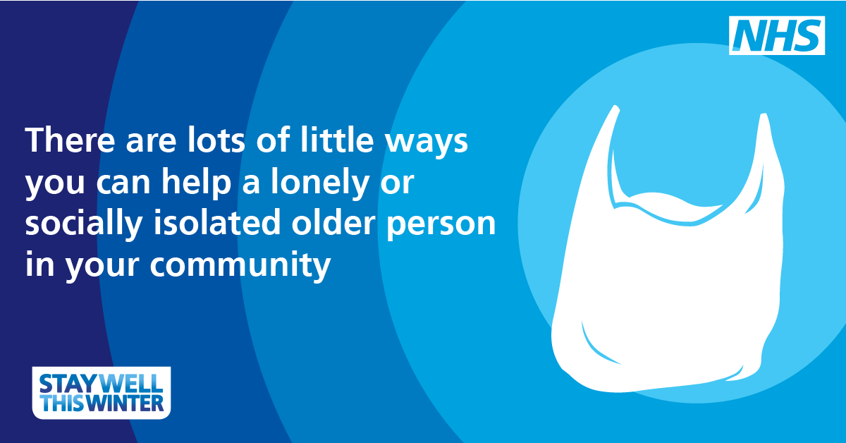 LeedsHCP's tweet photo. Planning your weekend? Why not check up on your elderly neighbour or relative. Winter can be an isolating time for some people, especially if they're snowed in! Why not pop in for a cuppa or ask if they need anything from the shops? #StayWellThisWinter https://t.co/HWVPBFR96J