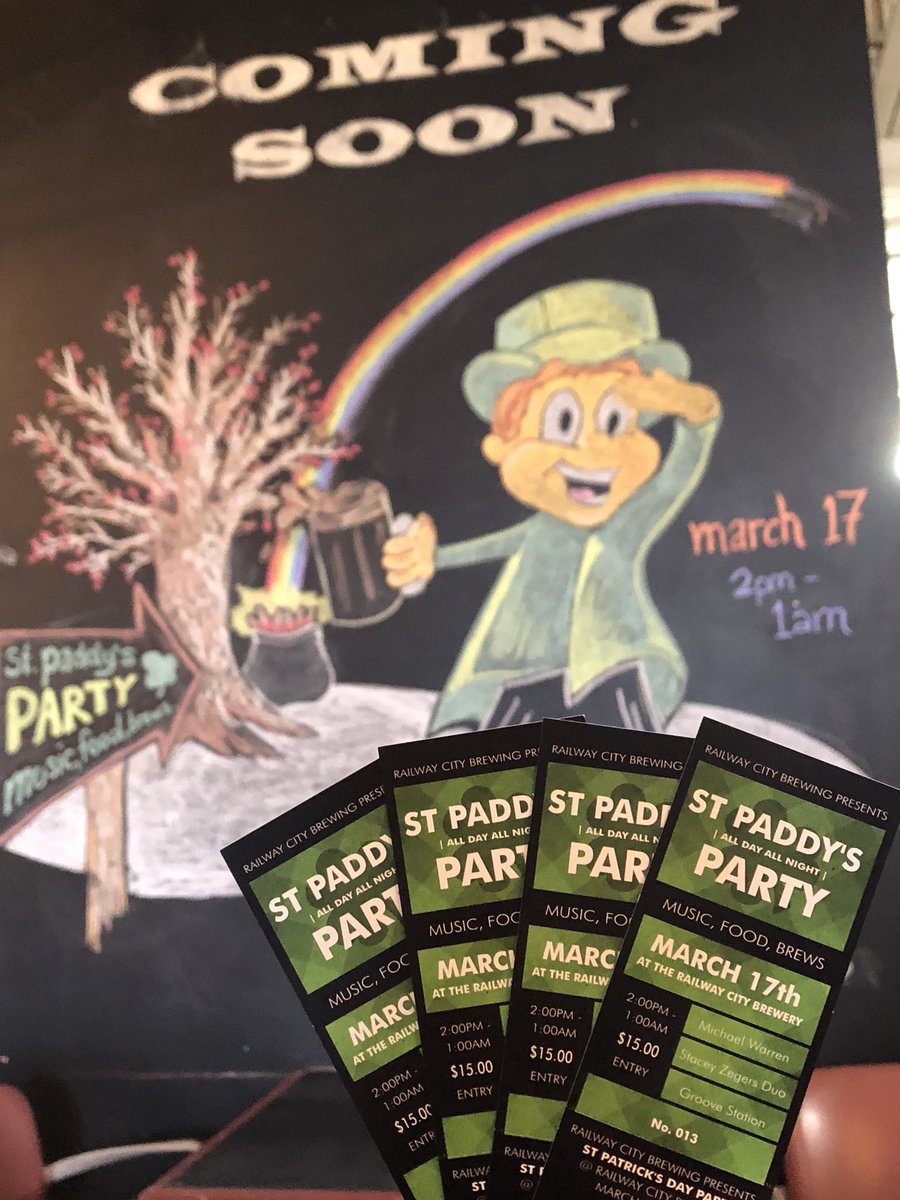 RailwayCity's tweet photo. Don’t forget to pick up tickets for the St. Paddy’s Beer Brunch and After Party! 🍀 

$20 for brunch seating at 11 AM &amp; 1 PM, $15 for the after party 2 PM - 1 AM #stthomasproud #ldnont https://t.co/peKJFABEq5