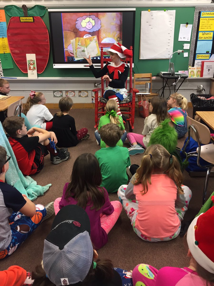 We love listening to Mrs. Waldrop and Mrs. Caroline read to us! Thanks for all you do to make our school library awesome! #weststory #DrSeussbirthday <a href="/mwaldrop78/">Misty Waldrop, NBCT</a>