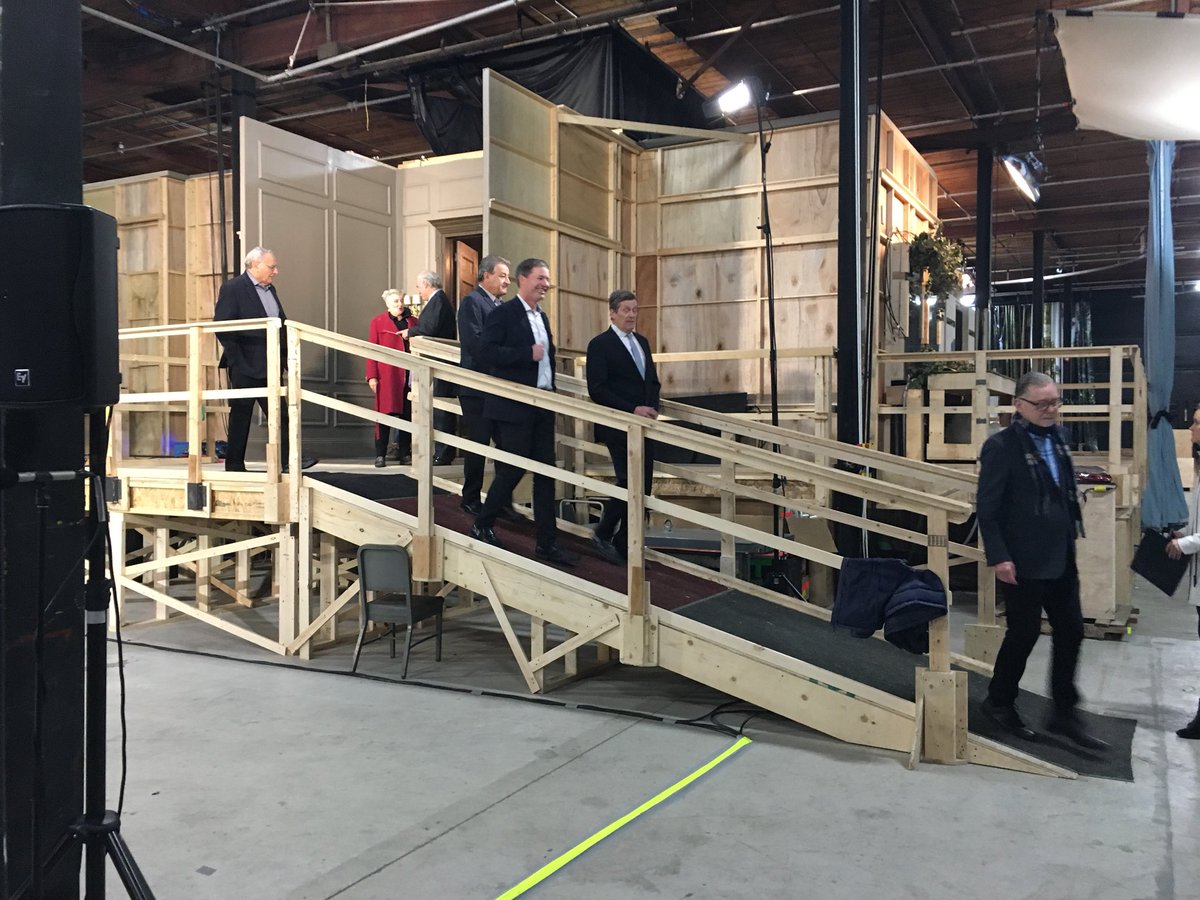 JohnTory's tweet photo. Checking out the set of the award-winning show, The Handmaid's Tale, at Cinespace in Etobicoke. The Shape of Water – which is up for 13 Oscars this Sunday - was also filmed in this studio. #Oscars https://t.co/5N3HzxJpmm