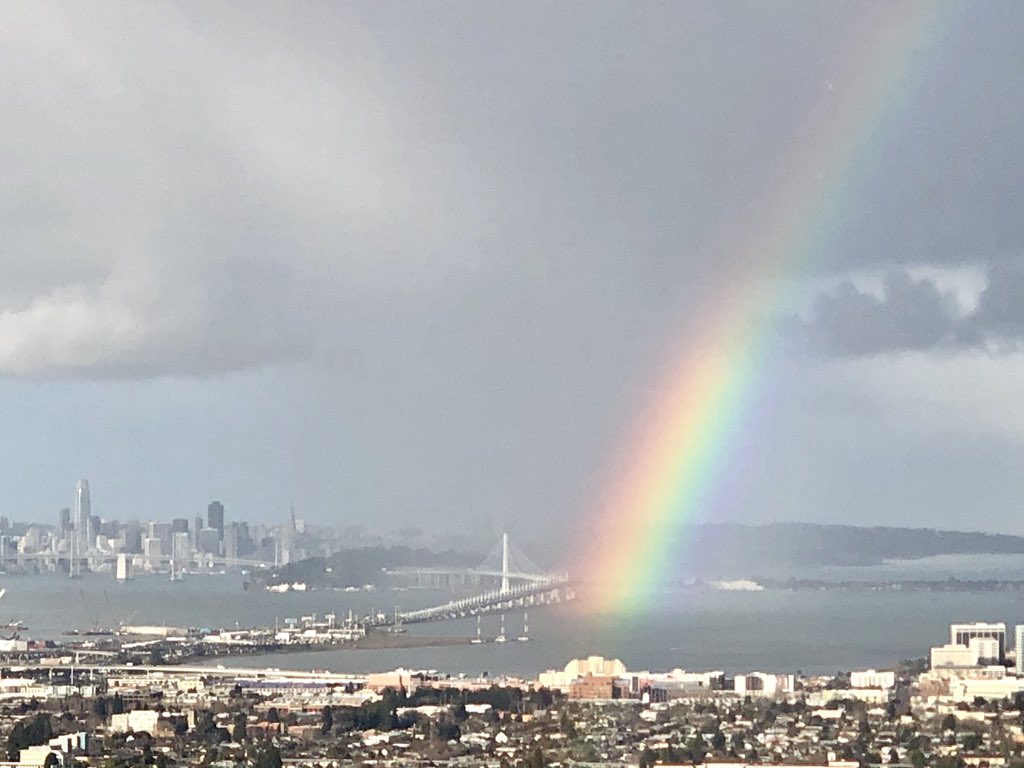 rickquanABC7's tweet photo. Check out this amazing rainbow from my deck this morning! Wow! https://t.co/dnhbtELJZS